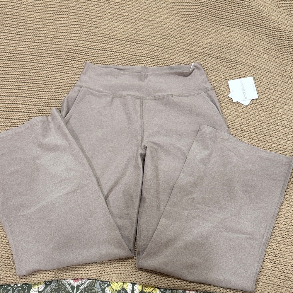 Beyond Yoga Spacedye Laid Back Wide Leg Pant - Birch Heather / M
